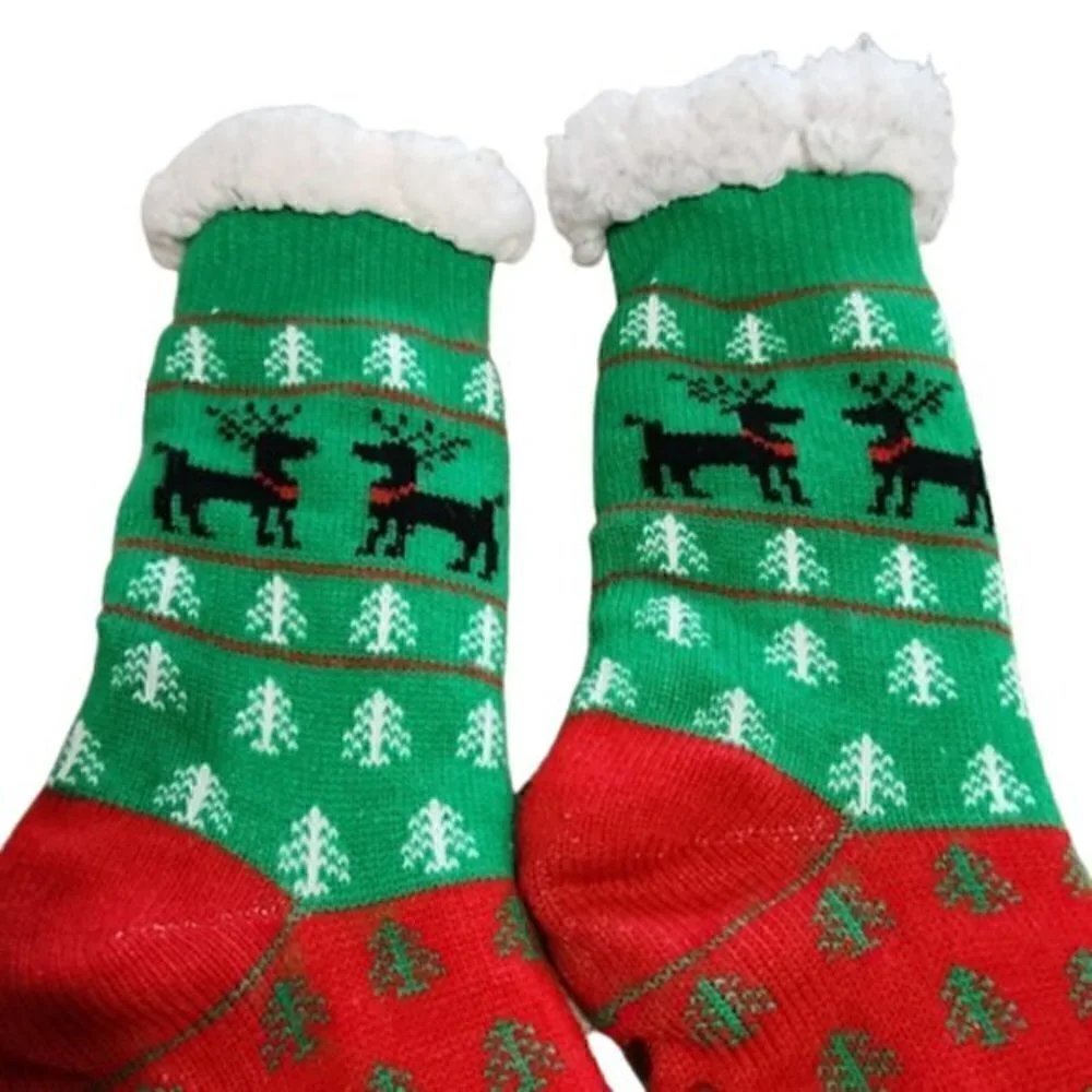 Reindeer Christmas Fluffy Socks